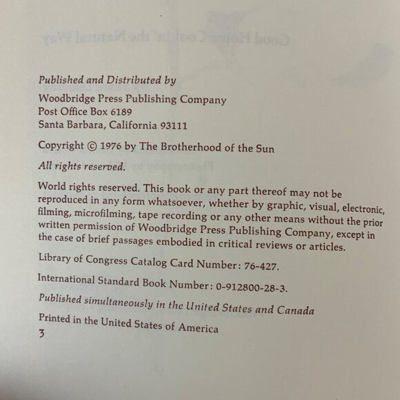 Vintage Sunburst Farm Family Cookbook 1976 Paperback by Susan Duquette - Picture 4 of 9